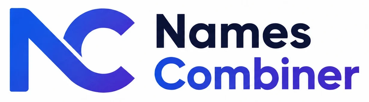 Names Combiner logo featuring a modern blue gradient icon representing name merging and combination
