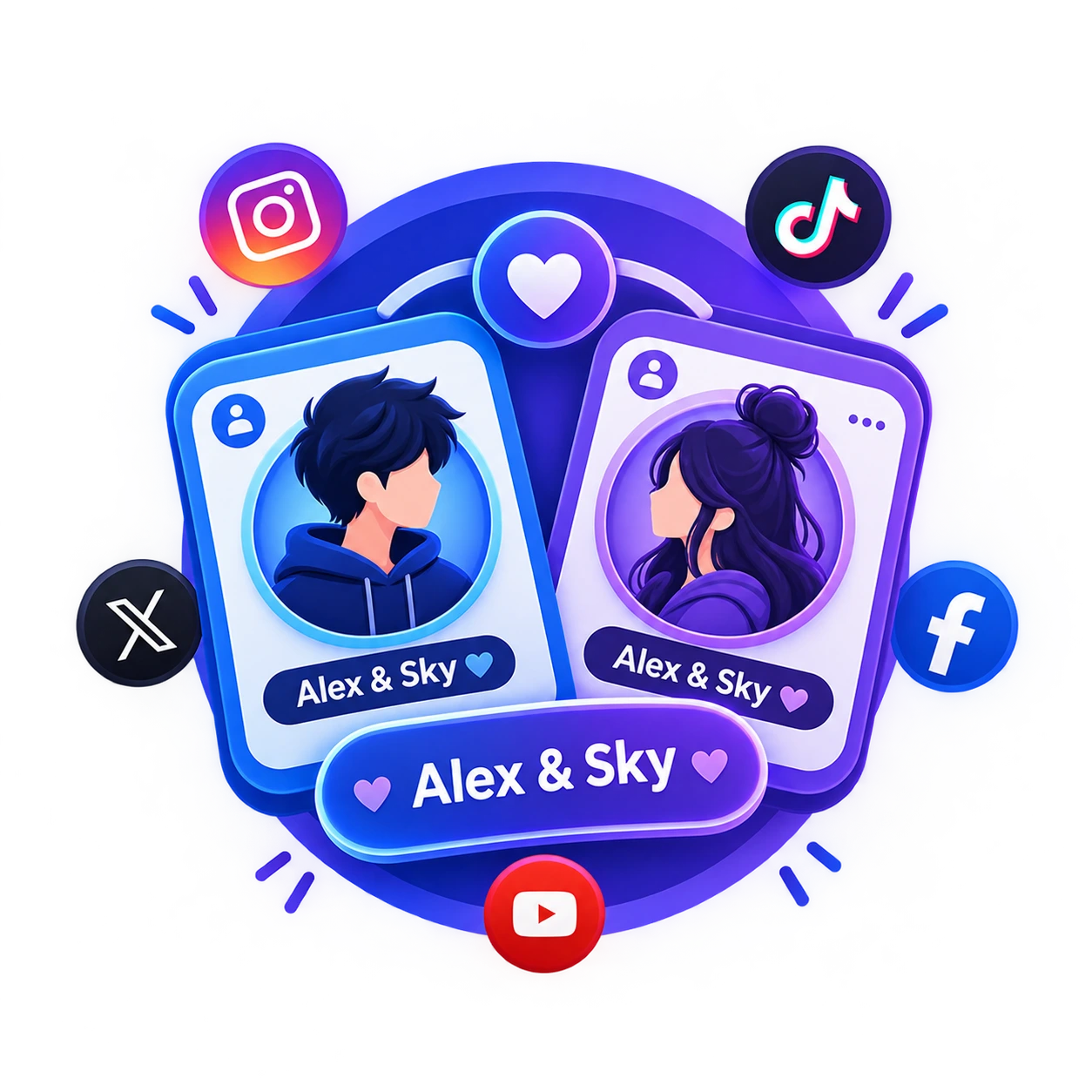 Matching social profiles with a shared ship name